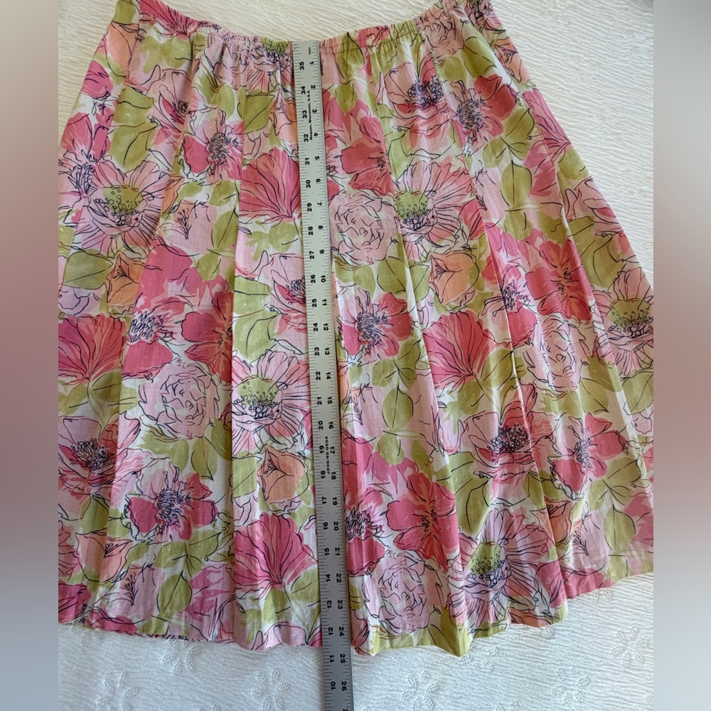 Napa Valley Summer Skirt floral pink green size 16P - Picture 5 of 5